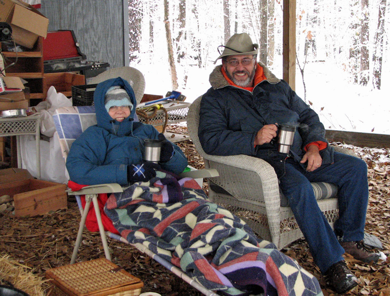 We loved to sit with coffee and cocoa and just watch it snow.